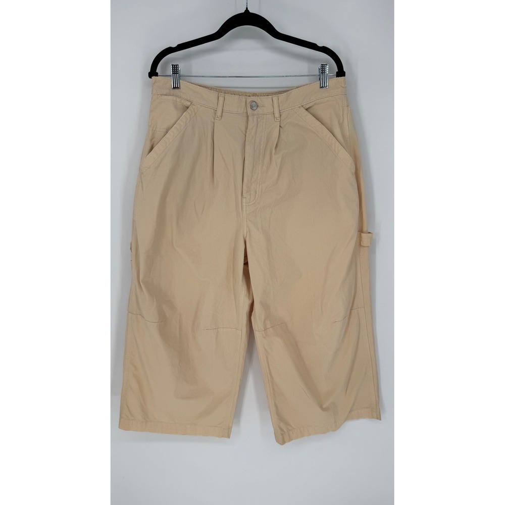 BDG BAGGY WIDE LEG‎ CARPENTER CROPPED PANTS SIZE 10 LIGHT KHAKI
